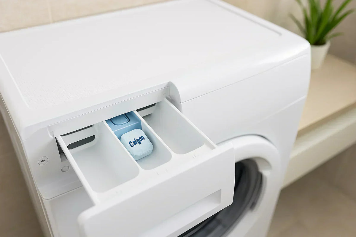 Dans quel compartiment du bac à détergent mettre le Calgon