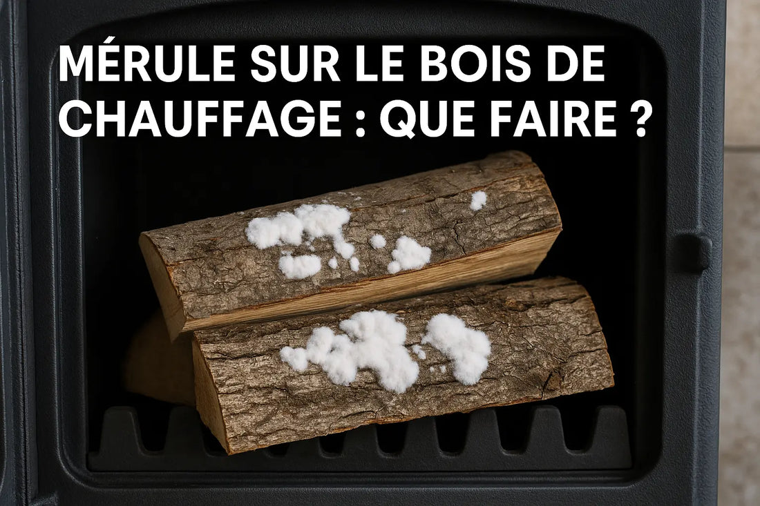 Mérule sur le bois de chauffage