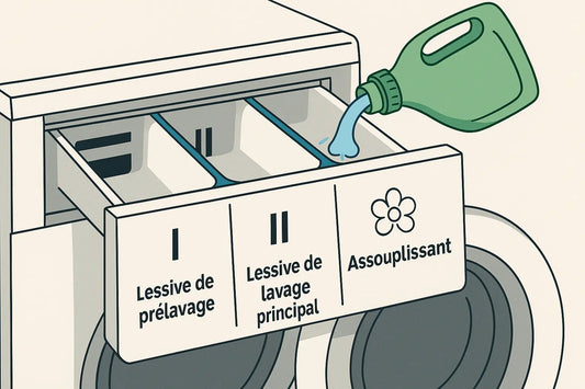 dans quel compartiment mettre la lessive​
